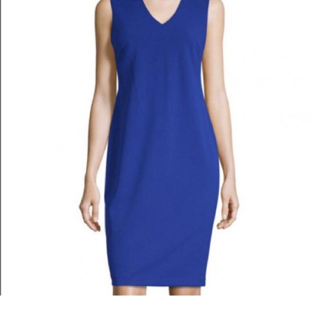 Women’s Royal blue Calvin Klein fitted keyhole dress